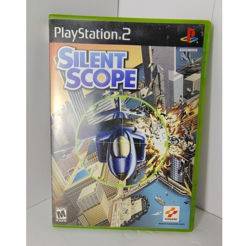Sony Playstation 2 Silent Scope Video Game PS2  Collectable Airplane Purple Back
